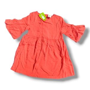 Crazy 8 Girls 2T Pink Button Up Back Ruffle Sleeve Dress